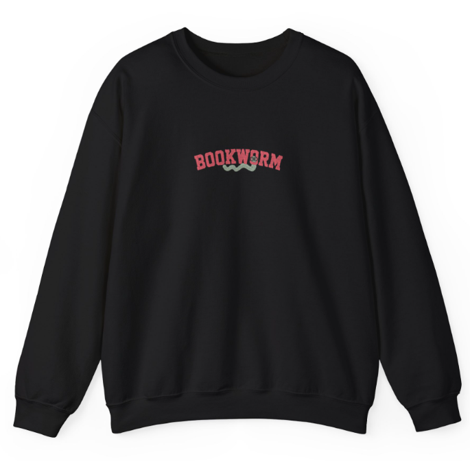 Bookish Bookworm Embroidered Sweatshirt