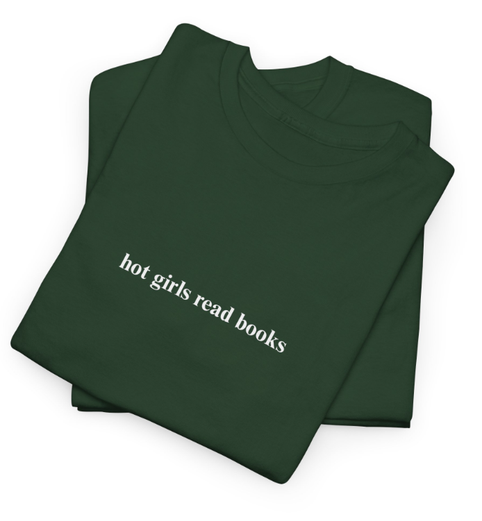 Bookish Hot Girls Read Books Embroidered T-Shirt
