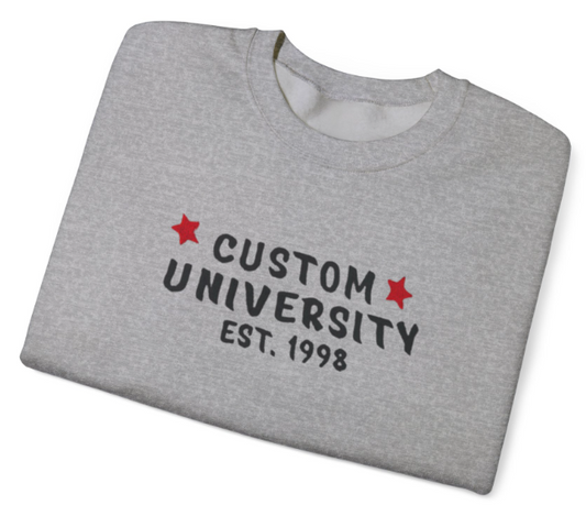 Custom University Embroidered Sweatshirt
