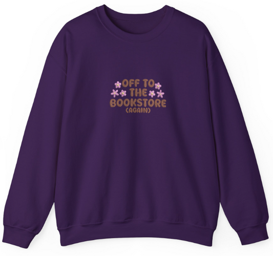 Bookish Off to the Bookstore (Again) Embroidered Sweatshirt
