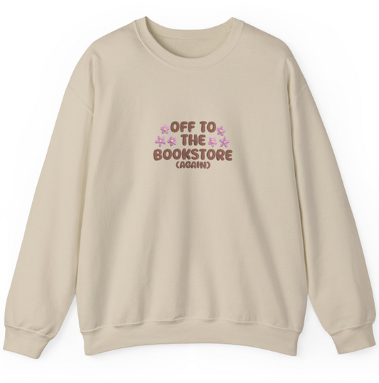 Bookish Off to the Bookstore (Again) Embroidered Sweatshirt