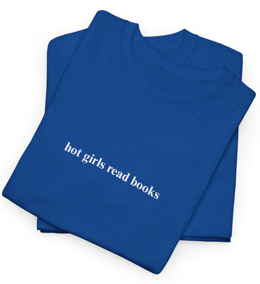 Bookish Hot Girls Read Books Embroidered T-Shirt